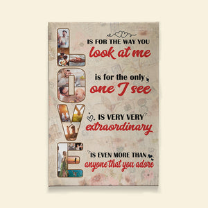 Custom LOVE photo Poster - LOVE Shape - For Couple - Poster & Canvas - GoDuckee