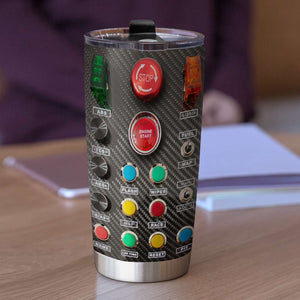 Personalized Racing Tumbler - Button Box - Tumbler Cup - GoDuckee