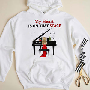 Piano My Heart Is On That Stage - Personalized Shirts - Shirts - GoDuckee