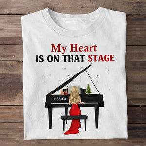 Piano My Heart Is On That Stage - Personalized Shirts - Shirts - GoDuckee