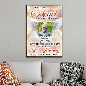 Custom Memories Of Husband/Dad Photo Poster - Always In My Hear - Poster & Canvas - GoDuckee