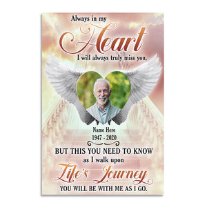 Custom Memories Of Husband/Dad Photo Poster - Always In My Hear - Poster & Canvas - GoDuckee