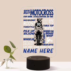 Motocross Gate Drop Scrub Double Triple Personalized Led Night Light - Led Night Light - GoDuckee
