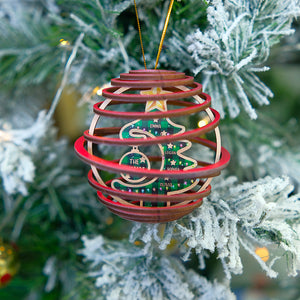 Personalized Christmas Family 3D Dual Spiral Ornament, Christmas Tree Decor - Ornament - GoDuckee