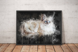 Custom Pet Wall Art , Love Family, Pet Painting 01 - Poster & Canvas - GoDuckee