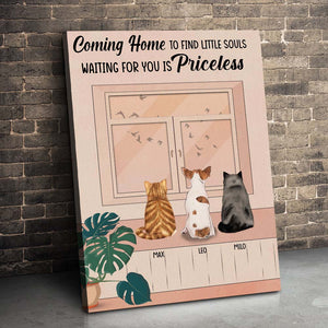 Coming Home To Find Little Soul Waiting For You Is Priceless, Dog Cat Lover Canvas Poster - Poster & Canvas - GoDuckee
