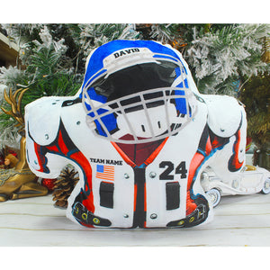 Helmet & Shoulder Pad - Custom Shape Pillow - Gift For Football Player - Pillow - GoDuckee