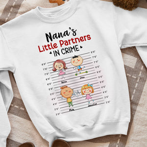 Little Partner In Crime, Gift For Grandma, Personalized Shirt, Grandkids Shirt, Mother's Day Gift - Shirts - GoDuckee