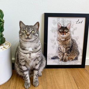 Custom Pet Photo Poster - Drawing Art - Poster & Canvas - GoDuckee