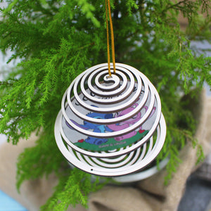 Personalized Couple Dog Cartoon Character Spiral Ornament, SORMHC, Personalized 3D Dual Spiral Ornament - Ornament - GoDuckee