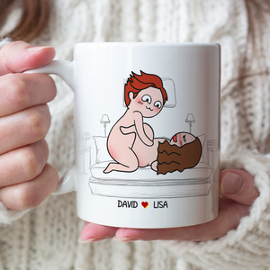 Naughty Couple Make Love, Personalized Couple Mug Gift For Couple - Coffee Mug - GoDuckee