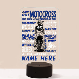Motocross Gate Drop Scrub Double Triple Personalized Led Night Light - Led Night Light - GoDuckee