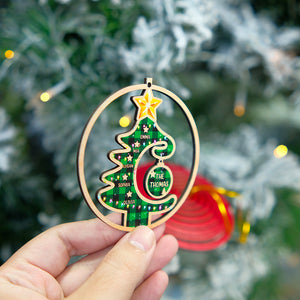 Personalized Christmas Family 3D Dual Spiral Ornament, Christmas Tree Decor - Ornament - GoDuckee