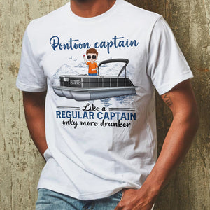 Pontoon Captain Like A Regular Captain Only More Drunker Personalized Shirts - Shirts - GoDuckee