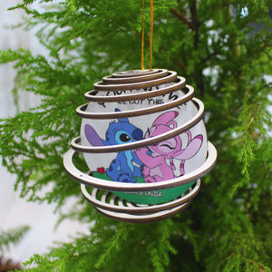 Personalized Couple Dog Cartoon Character Spiral Ornament, SORMHC, Personalized 3D Dual Spiral Ornament - Ornament - GoDuckee