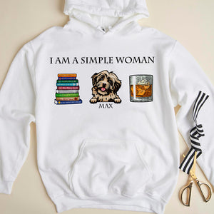 I'm A Simple Woman Personalized Shirt Gift For Movie Lovers, Dog Lovers (Dog, Drink) - Shirts - GoDuckee