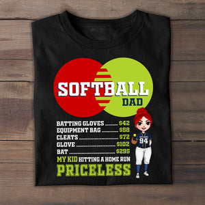 Softball My Kid Hitting A Home Run Priceless Personalized Shirts - Shirts - GoDuckee