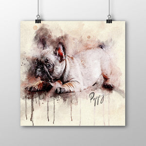 Custom Pet Wall Art , Love Family, Pet Painting 01 - Poster & Canvas - GoDuckee