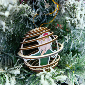 Personalized Friends 3D Dual Spiral Ornament, Christmas Tree Decor - Ornament - GoDuckee