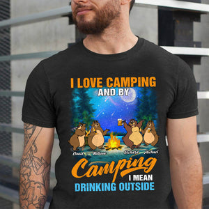 Camping I Love Camping And By Camping I Mean Drinking Personalized Shirts - Shirts - GoDuckee