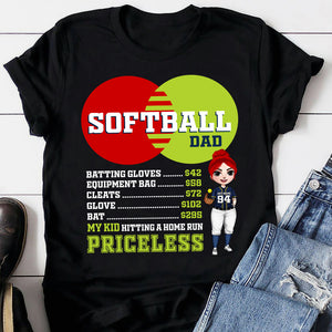Softball My Kid Hitting A Home Run Priceless Personalized Shirts - Shirts - GoDuckee