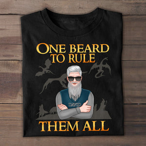 Personalized Father's Day Beard Dad Shirt - One Beard To Rule Them All - Man With Arms Crossed - Shirts - GoDuckee