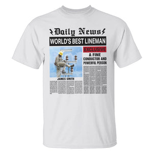 Lineman - Custom Photo Shirt - Daily News World's Best Lineman - Shirts - GoDuckee