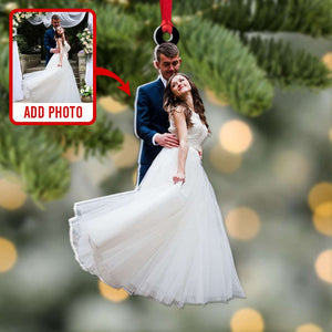 Couple Wedding Anniversary Personalized Acrylic Ornament,Christmas Gift - Ornament - GoDuckee