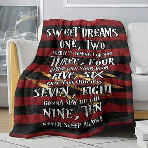 Sweet Dreams - Horror Blanket - One Two Freddy’s Coming For You - Freddy Krueger Sweater Pattern - Blanket - GoDuckee