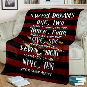 Sweet Dreams - Horror Blanket - One Two Freddy’s Coming For You - Freddy Krueger Sweater Pattern - Blanket - GoDuckee