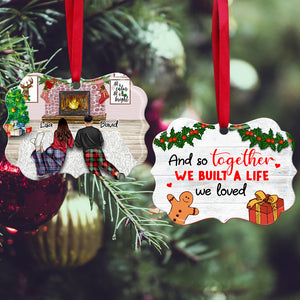 And So Together We Built A Life - Personalized Couple Benelux Ornament - Christmas Gift For Couples - Ornament - GoDuckee