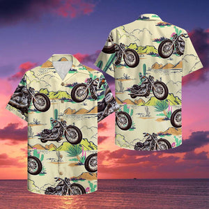 Biker Custom Photo Motorcyle Hawaiian Shirt, Aloha Shirt - Hawaiian Shirts - GoDuckee