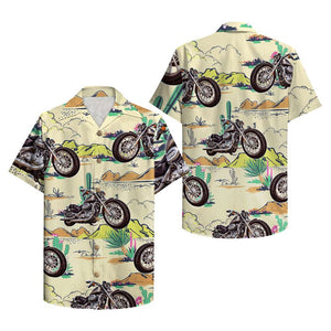 Biker Custom Photo Motorcyle Hawaiian Shirt, Aloha Shirt - Hawaiian Shirts - GoDuckee