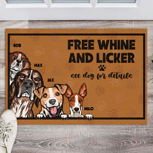 Free Whine And Licker See Dog For Details, Dog Lover - Doormat - GoDuckee