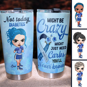 Personalized Diabetes Tumbler Cup - You'll Never Know - Boxing Girl Dolls - Tumbler Cup - GoDuckee