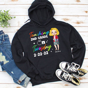 Teacher Teaching On Twosday 2-22-22 Personalized Shirts - Shirts - GoDuckee