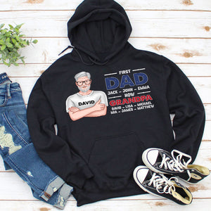Father First Dad Now Grandpa Personalized Shirts - Shirts - GoDuckee