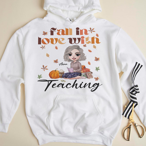 Teachers Doll Fall In Love With Teaching, Personalized Fall Season Shirt - Shirts - GoDuckee