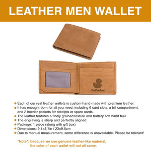 Couple I Just Want To Be Your Last Everything - Personalized Leather Men Wallet - Gift for Him - Leather Men Wallet - GoDuckee