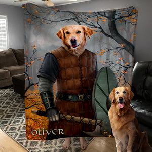 Custom Viking Blanket - Fighting Dog - Blanket - GoDuckee