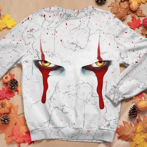 Custom Serial Killer Face Mask - All Over Print Halloween Shirt, Blood Spatter Pattern 3D Shirt - AOP Products - GoDuckee