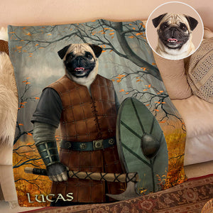 Custom Viking Blanket - Fighting Dog - Blanket - GoDuckee