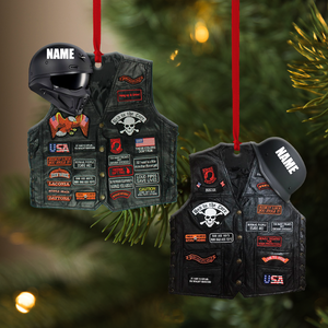 Biker Jacket, Personalized Acrylic Ornament For Speed Lovers - Ornament - GoDuckee