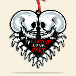 Personalized Couple Ornament, Till Death Do Us Part - Ornament - GoDuckee