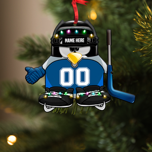 Personalized Christmas Hockey Ornament, Christmas Tree Decor - Ornament - GoDuckee