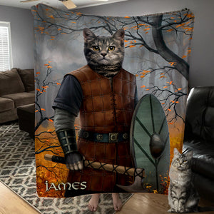 Custom Viking Blanket - Fighting Dog - Blanket - GoDuckee