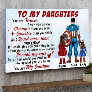 To My Super Daughter, You Are My Sunshine, Personalized Canvas Print - Poster & Canvas - GoDuckee