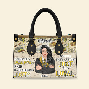 Where They Are Just And Loyal Personalized Leather Bag - Leather Bag - GoDuckee
