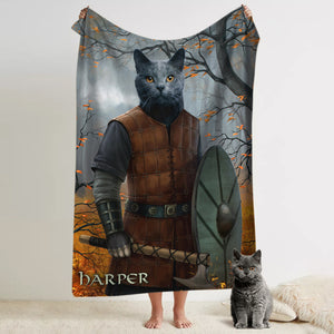 Custom Viking Blanket - Fighting Dog - Blanket - GoDuckee