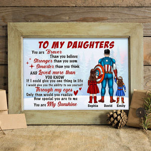 To My Super Daughter, You Are My Sunshine, Personalized Canvas Print - Poster & Canvas - GoDuckee